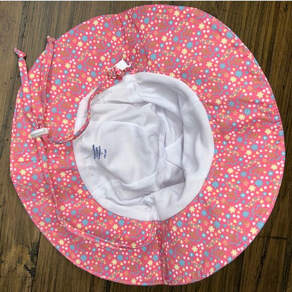 LOT of 2 Kids Flower Bucket Sun Protection Hat UPF/UV 50+ Adjustable Drawstring - Picture 7 of 9